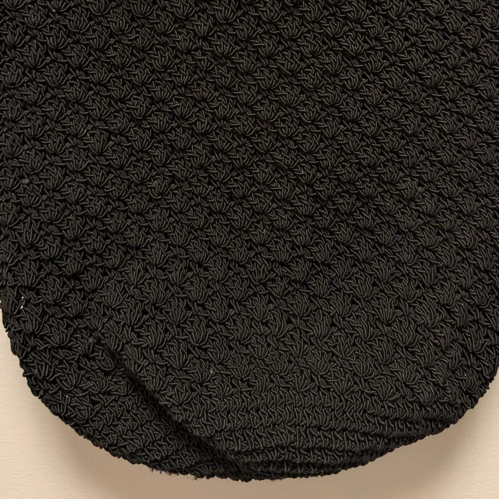 Frankie & Johnnie Vintage Black Crochet Hobo Shoulder Bag & Coin Purse